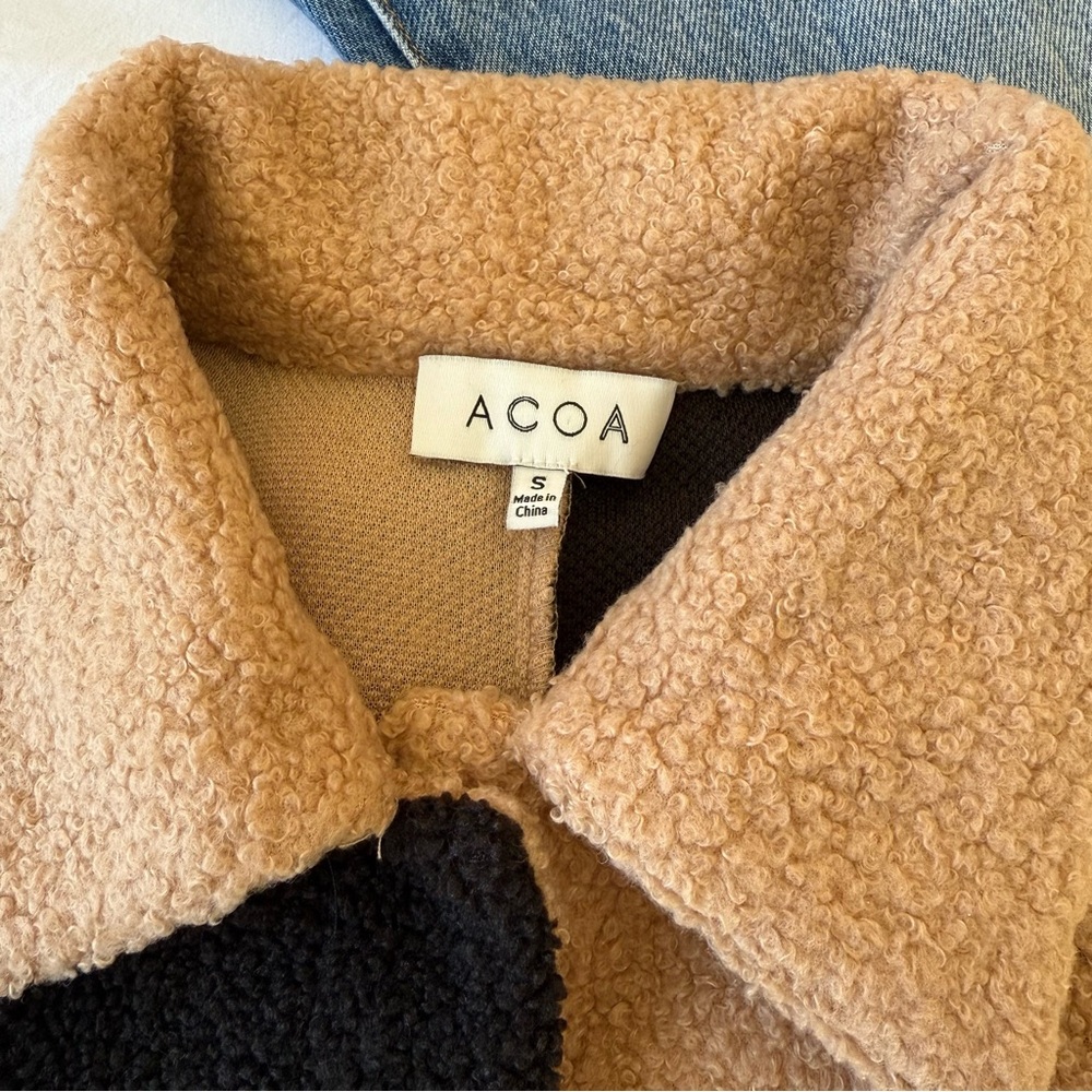 Acoa Women Chekered Button Up Sweater Size Small - Picture 2 of 5